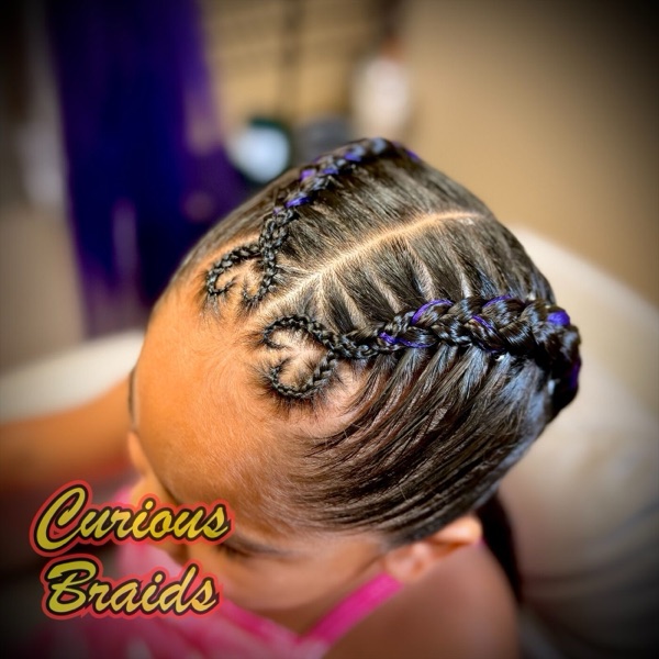Design braids · purple added — braided by Curious Braids in Defiance, Ohio