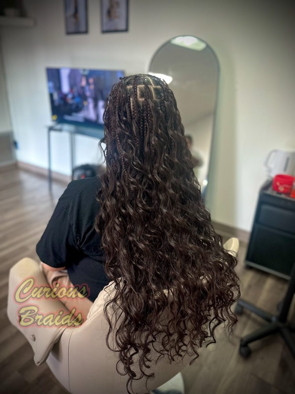 Boho knotless — braided by Curious Braids in Defiance, Ohio